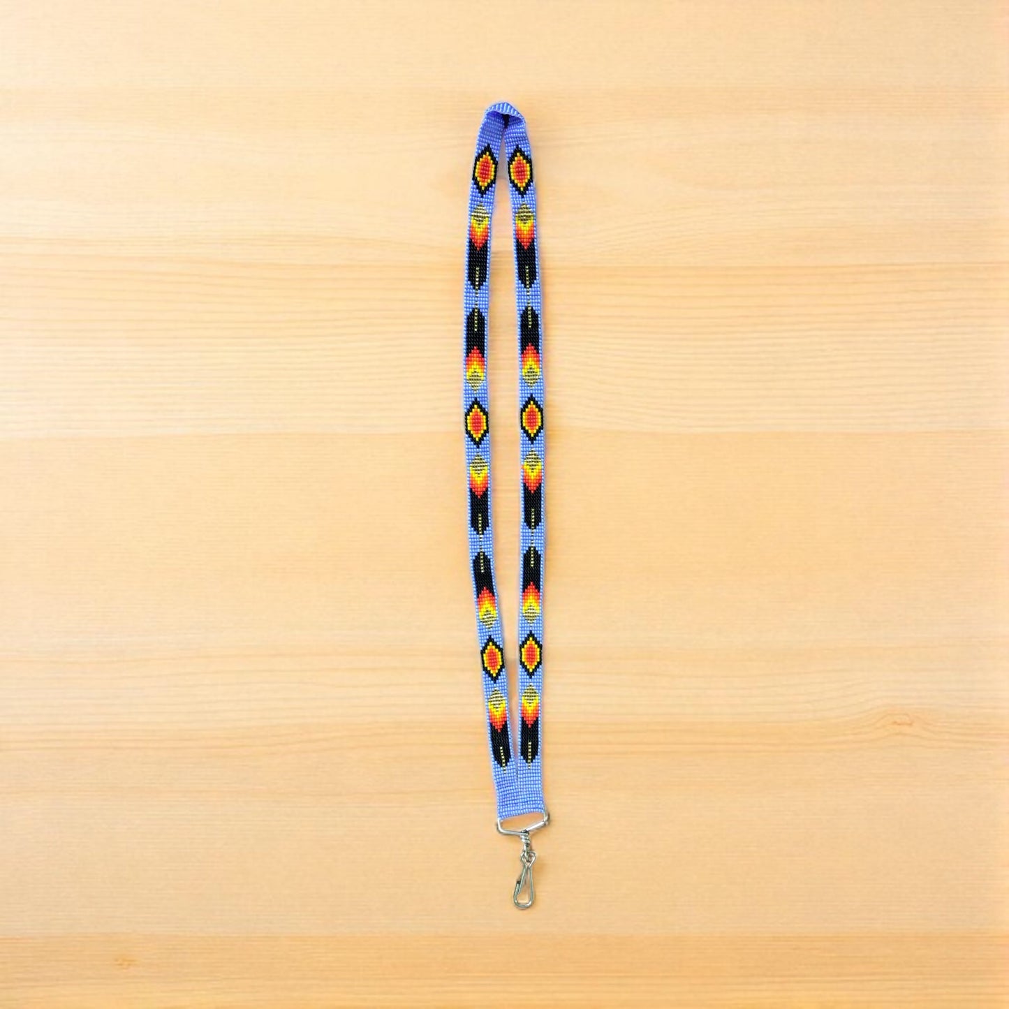 Lavender Native Beaded Lanyard