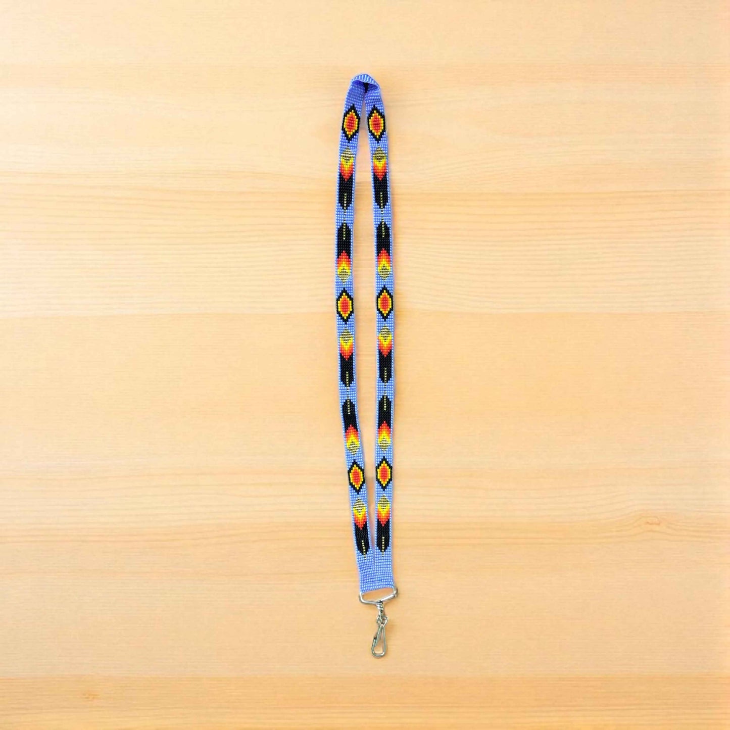 Lavender Native Beaded Lanyard