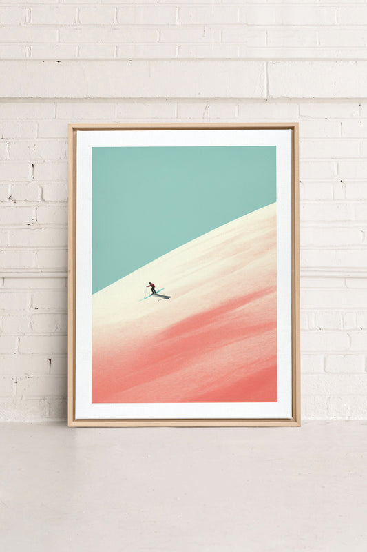 Frosty Glide, Mischtechnik auf gespannter Leinwand