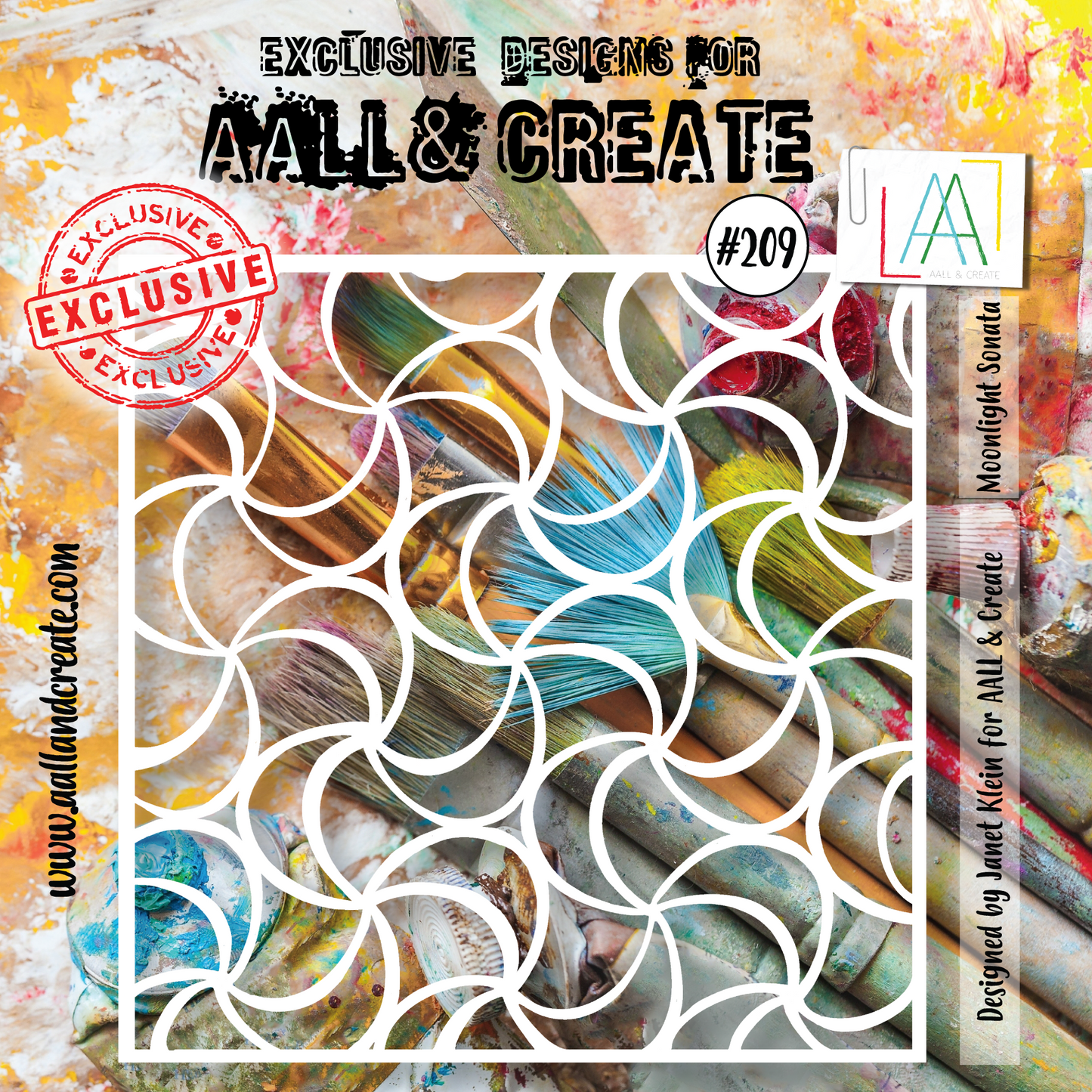 AALL and Create 6"x6" Stencil - 209 - Moonlight Sonata