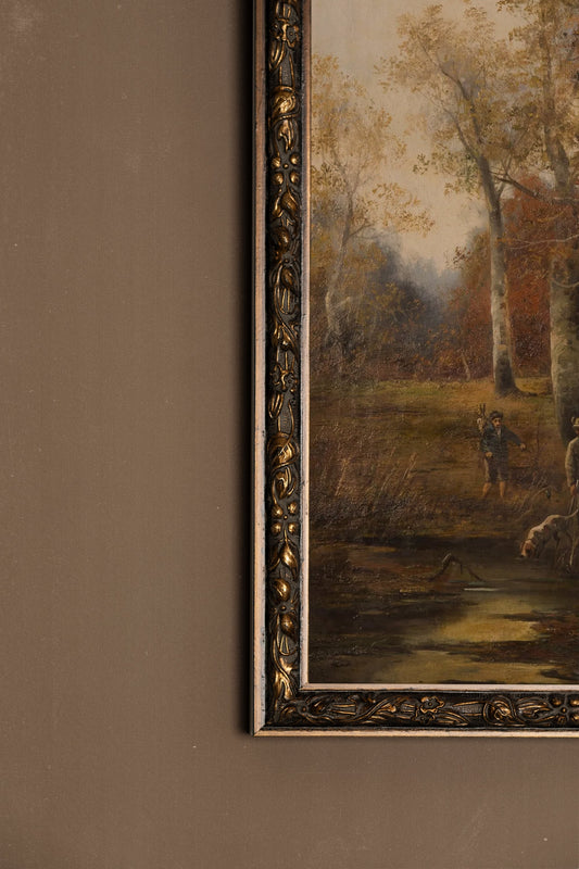 SOUS LES ARBRES DORÉS, CADRE VINTAGE BRONZE