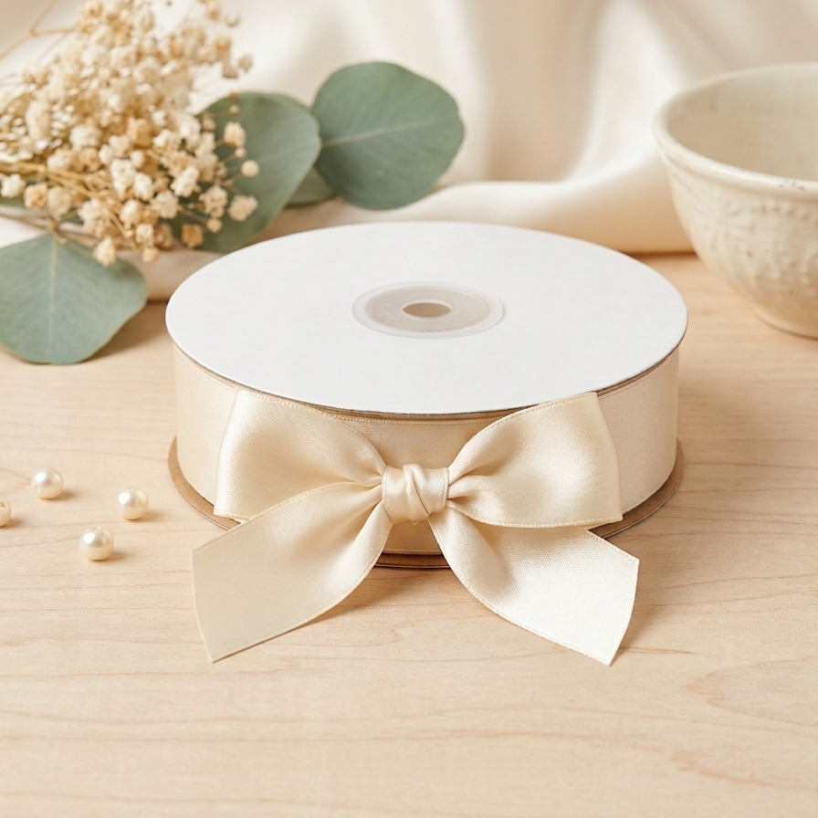 30 Meter Double Face Beige #810 Ribbon Roll