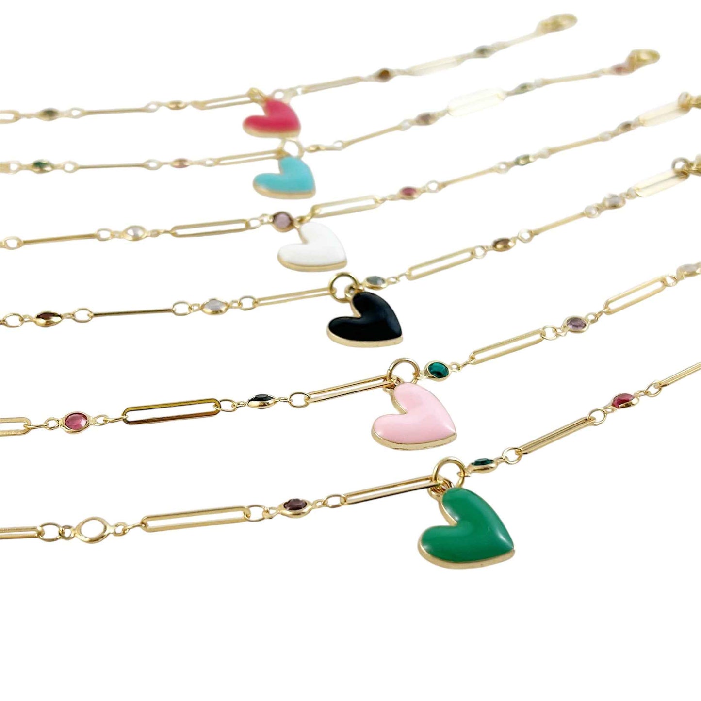 Heart Pop Bracelet - Minty