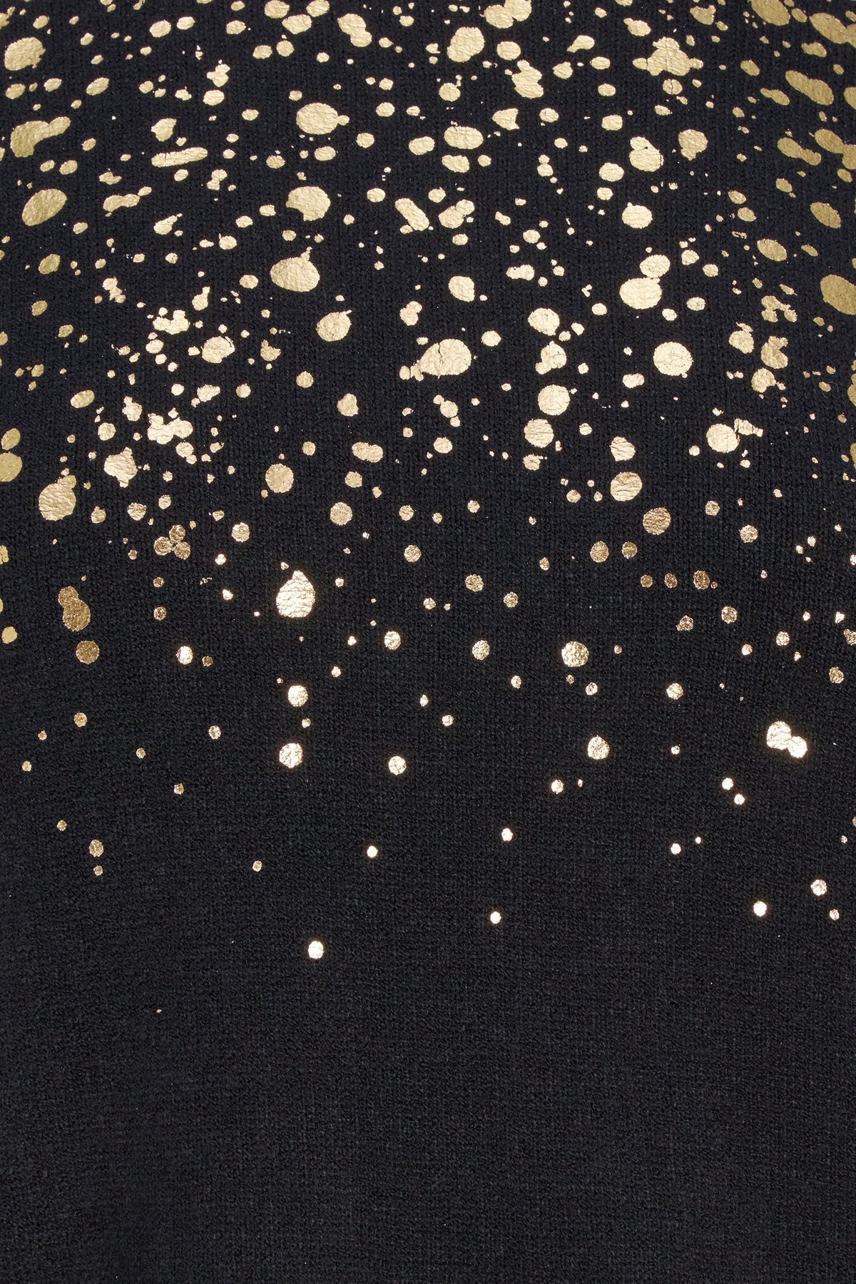 Women's Foil Polka-Dot Wide Crew-Neck Sweater, Elbow-Length Sleeves