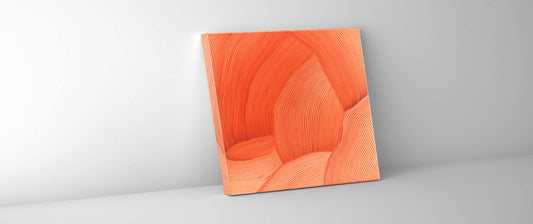 Wandbild 3D Strichzeichnung 90 x 90 cm Fine Art Leinwand