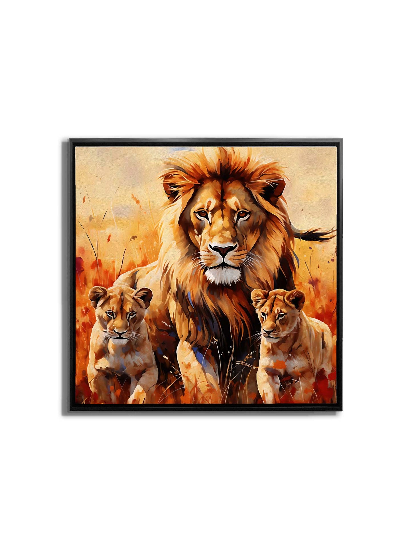 Wandbild Familie 91cm x 91cm: Kunstdruck Leinwand