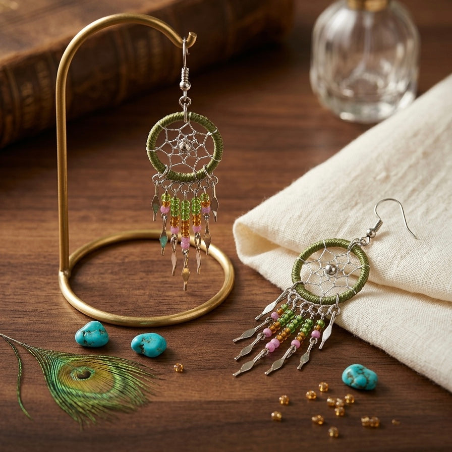 OLDTRIBES™ olive green earrings