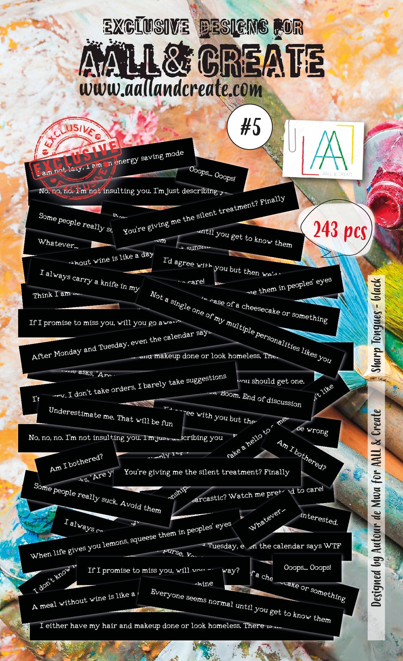 AALL and Create Ephemera - 005 - Sharp Tongues Black