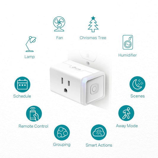 Kasa Smart Plug Mini by TP-Link (HS103P4) - Smart Home WiFi Outlet Works with Alexa, Echo and Google Home, No Hub Required, Remote Control, 2.4GHz WiFi Required, 15 Amp, UL Certified, 4-Pack, White 🍁 All In One Marketplace Canada