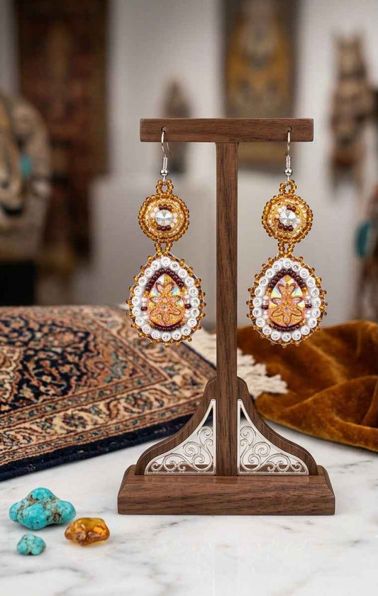 Drop Beaded Earrings gold collection