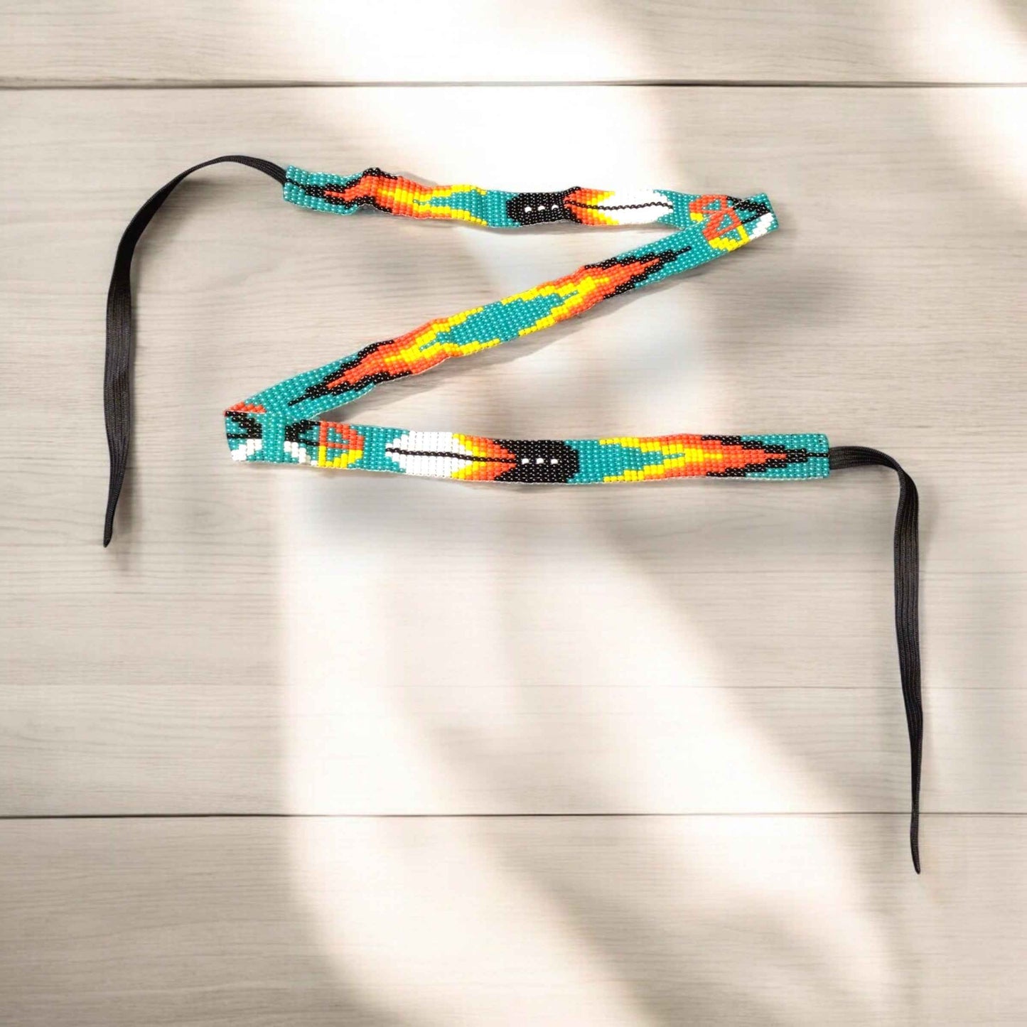 Turquoise Handmade Beaded Hatband
