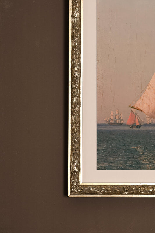 LA PROMESSE DES FLOTS, SILBERFARBENER VINTAGE RAHMEN
