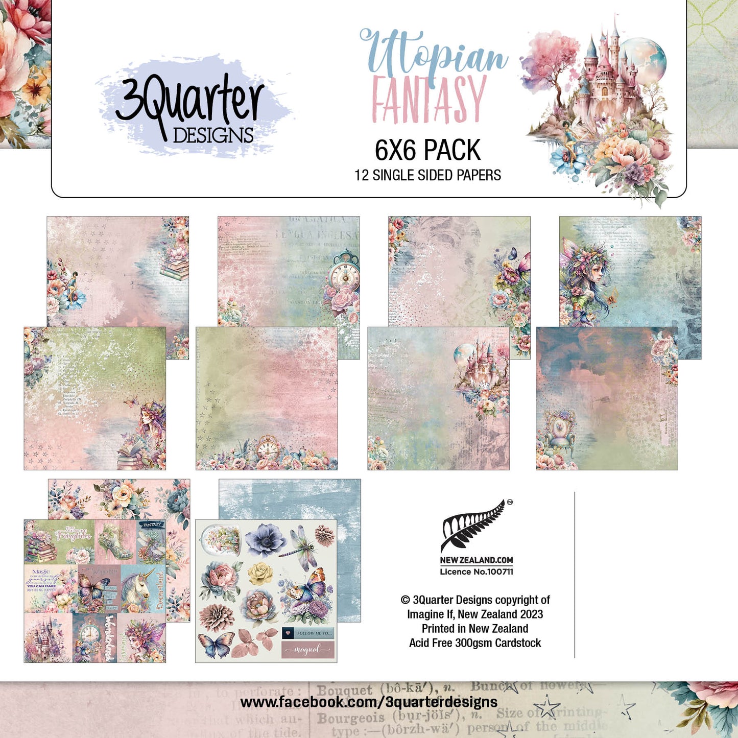 Utopian Fantasy Paper Pack 6" x 6"