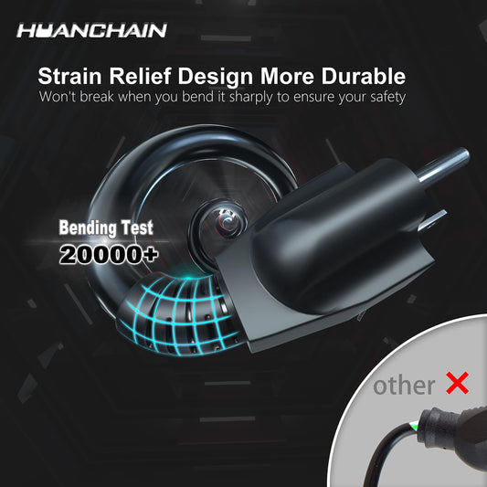 HUANCHAIN 10 FT 16 Gauge Black Indoor Outdoor Extension Cord Waterproof, Flexible Cold Weather 3 Prong Electric Cord Outside, 13A 1625W 125V 16AWG SJTW, ETL Listed 🍁 All In One Marketplace Canada