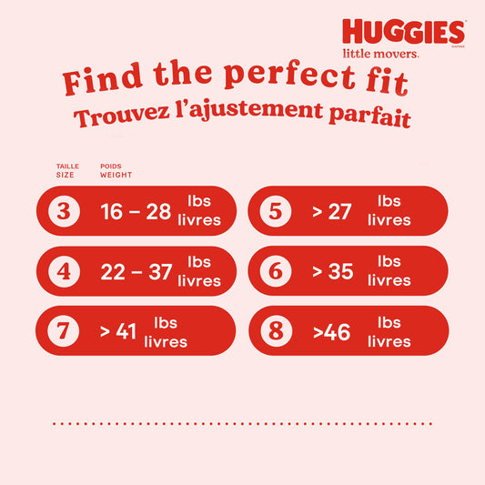 Huggies Size 4 Diapers, Little Movers Baby Diapers, Size 4 (22-37 lbs), 150 Count, Packaging May Vary 🍁 All In One Marketplace Canada