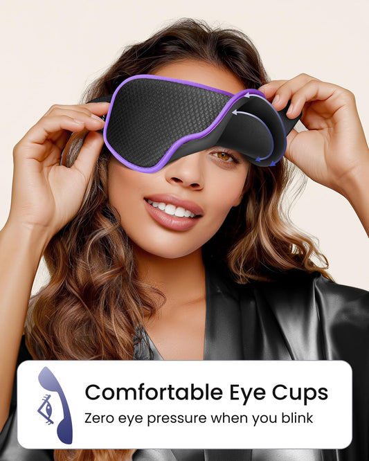 WAOAW Sleep Mask for Men Women: Blackout Eye Masks for Sleep - 3D Breathable Soft Comfortable Eye Mask for Travel - Adjustable Light Blocking Night Masks for Sleeping 🍁 All In One Marketplace Canada