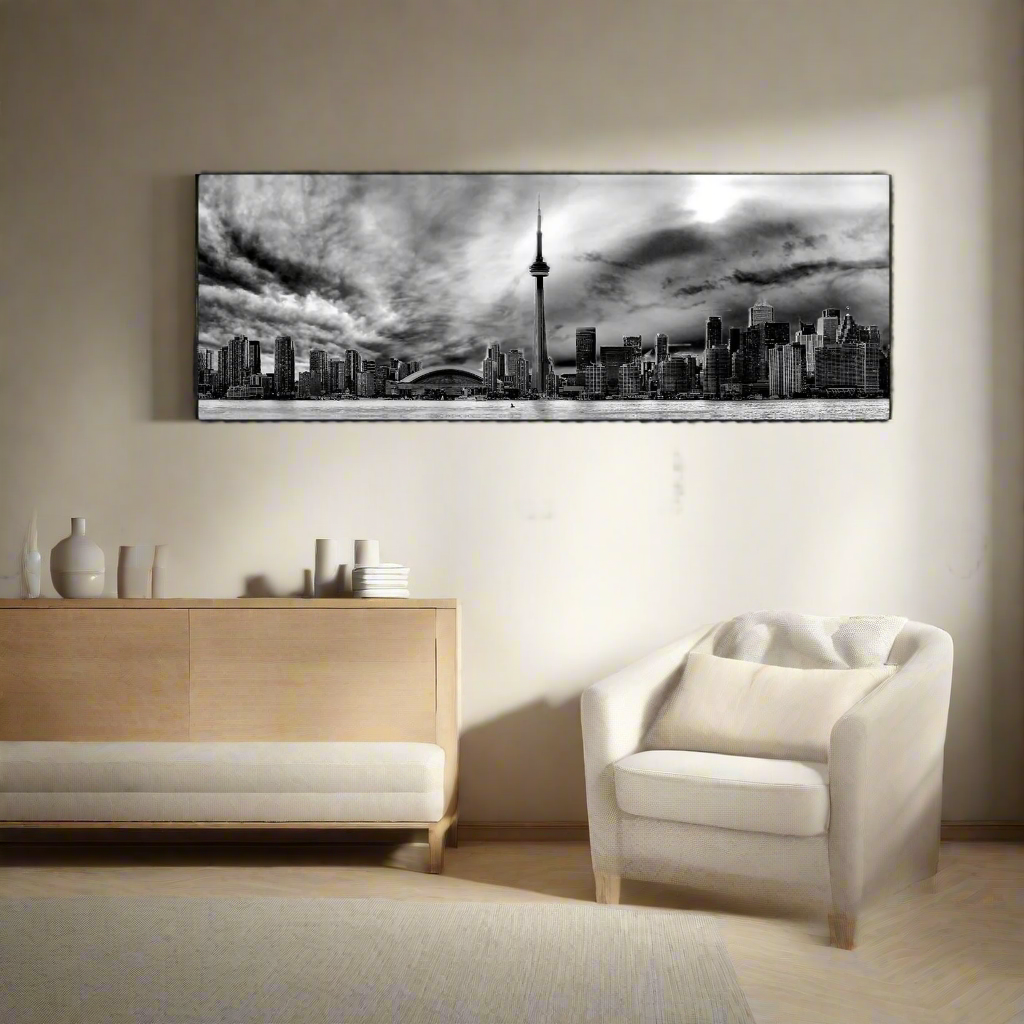 Toronto Ominöse Wolken Skyline - Leinwand Wanddeko