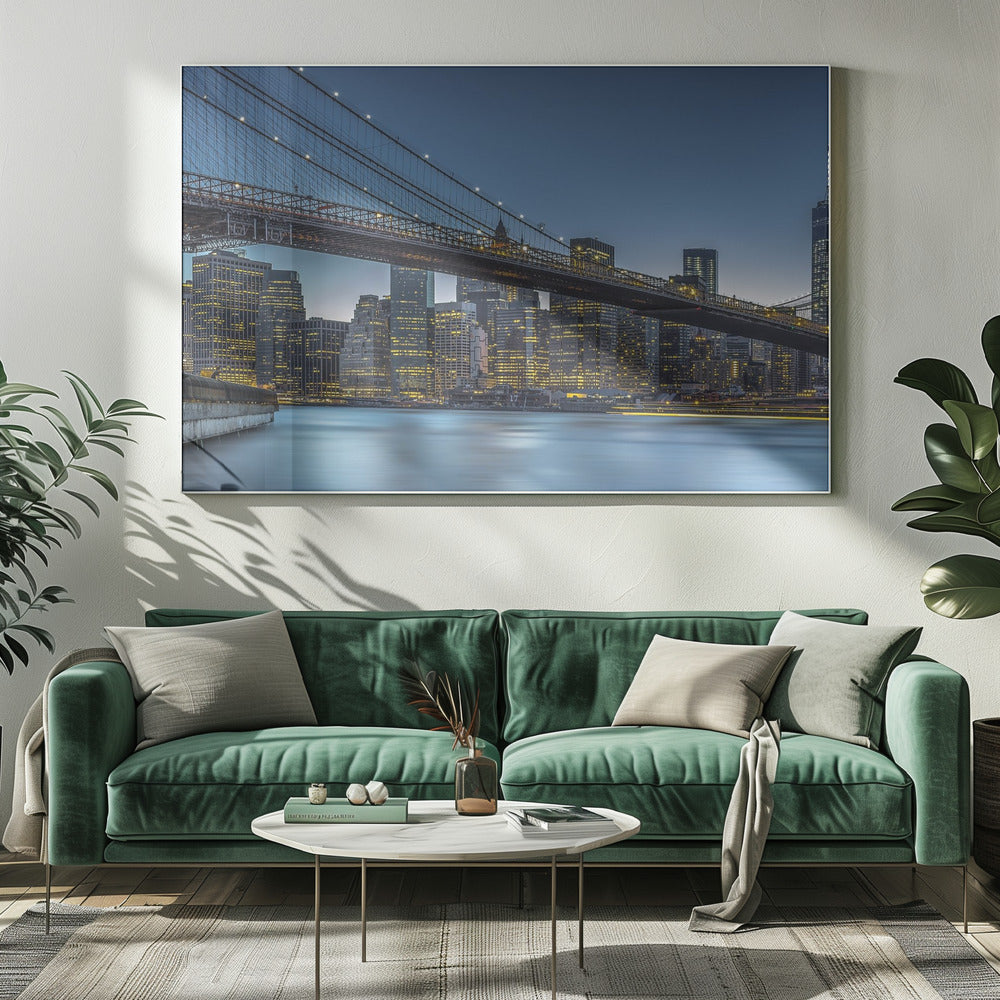 Wandbild New York – Blaue Stunde über Manhattan