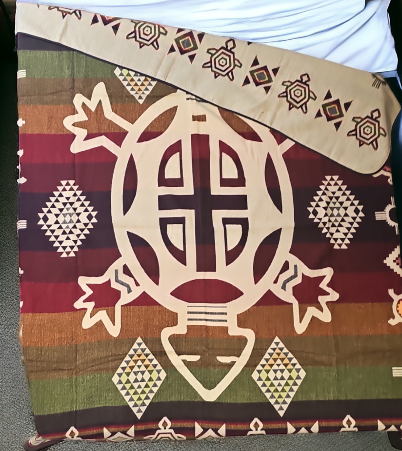 OLDTRIBES™ Turtle Island Reversible Alpaca Blanket