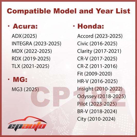 EPAuto CP182 (CF11182) Cabin Air Filter Replacement for Honda Accord, Civic, CR-V, Fit, HR-V, Insight, Odyssey, Pilot, CR-Z, Clarity, Acura Integra, MDX, RDX, TLX - Fits Select Models 2009-2025 🍁 All In One Marketplace Canada