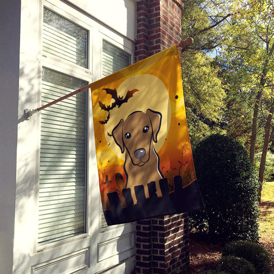 Caroline's Treasures BB1792CHF Halloween Chocolate Labrador House Flag Large Porch Sleeve Pole Decorative Outside Yard Banner Artwork Wall Hanging, Polyester, House Size, Multicolor
