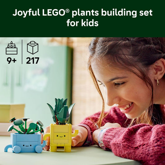 LEGO Botanicals Happy Plants Building Toy for Kids, Girls, and Boys 9+ - Playroom Decor for Desk or Shelf - Gift for Birthdays - Artificial Indoor Plant for Play & Display - 10349 🍁 All In One Marketplace Canada
