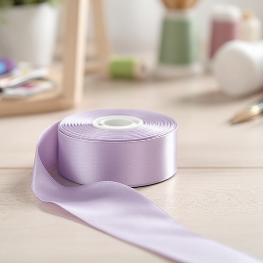 Satin Ribbon Double Face-Dusty Lilac #434- 3.8 cm Wide