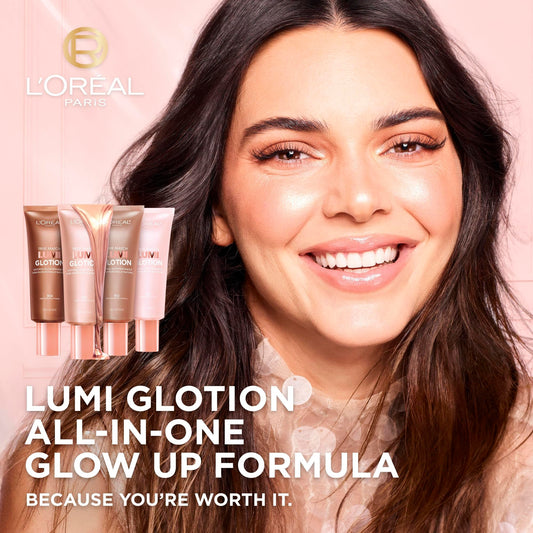 L’Oréal Paris True Match Lumi Glotion, Highlighter, Natural Glow Enhancer for Face & Body, Makeup, Instantly Hydrates and Illuminates Skin, Sheer Color Tint, Offers a Sunkissed Glow, 903 Medium, 40 mL 🍁 All In One Marketplace Canada