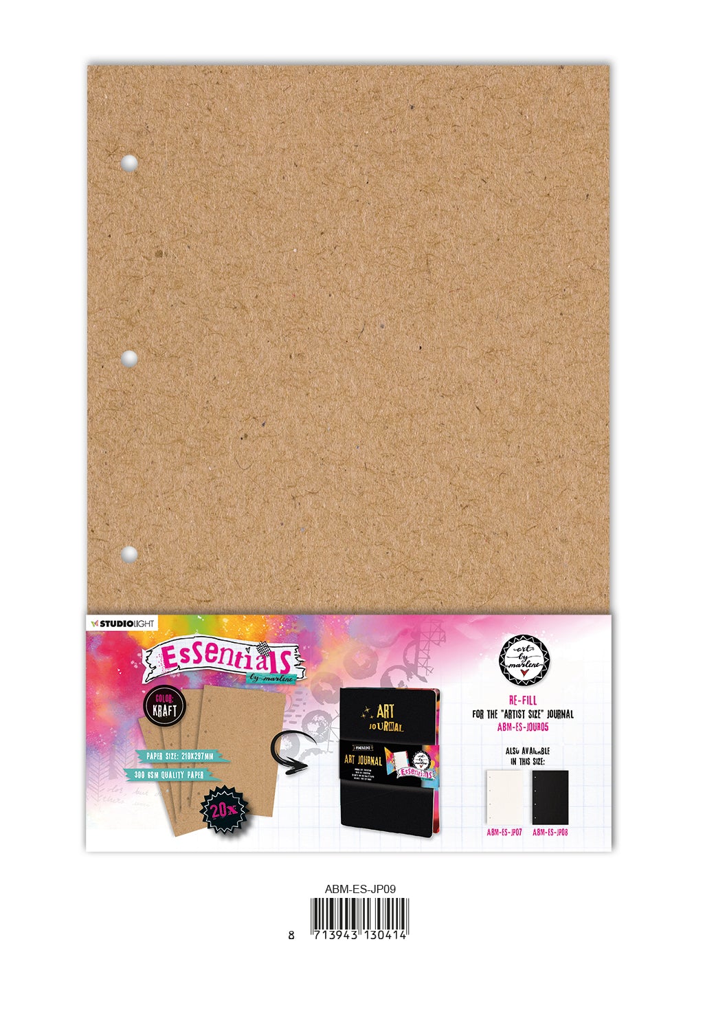 ABM Journal Pages For ABM-ES-JOUR05 Kraft Essentials 210x297x8mm 20 SH nr.09