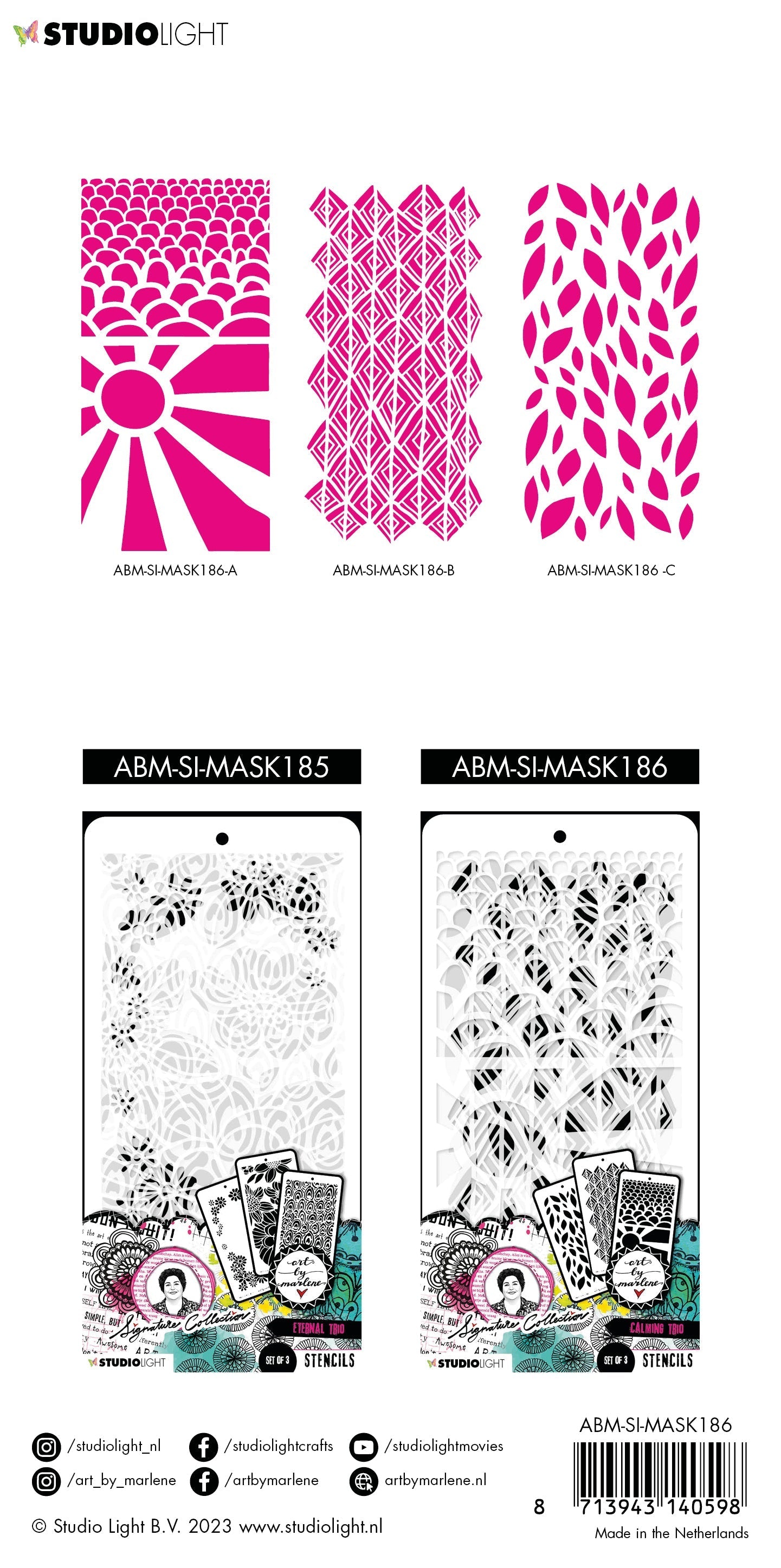 ABM Mask Calming Trio Signature Collection 110x213x2mm 3 PC nr.186
