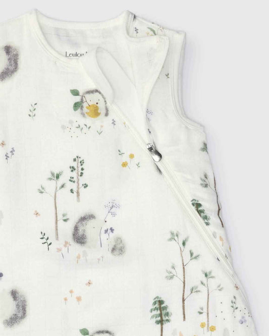 Baby Bamboo Muslin Sleep Sack 0.5 TOG - Hedgehogs