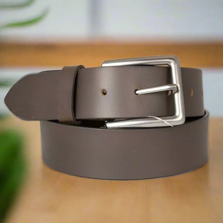 BOL Men's Removable Buckle Solid Leather Belt