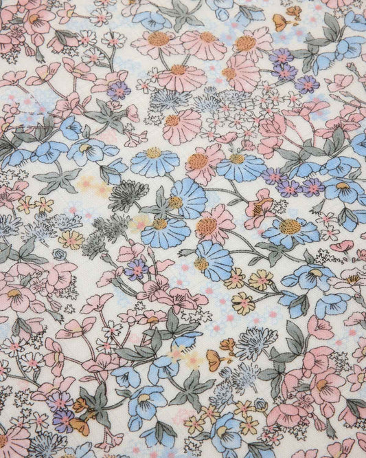 Muslin Fitted Crib Sheet - English Garden
