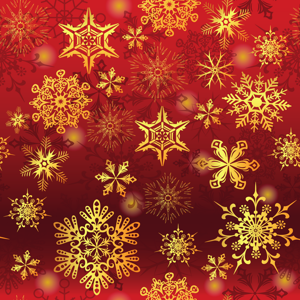 Craft HTV Gold Snowflakes - Christmas Pattern