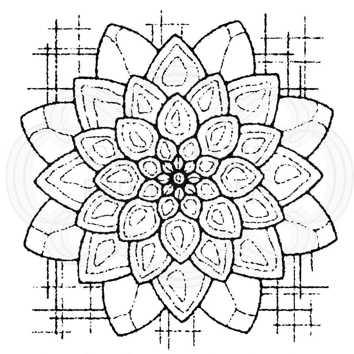 Woodware Clear Singles Blossom 4 in x 4 in Stamp