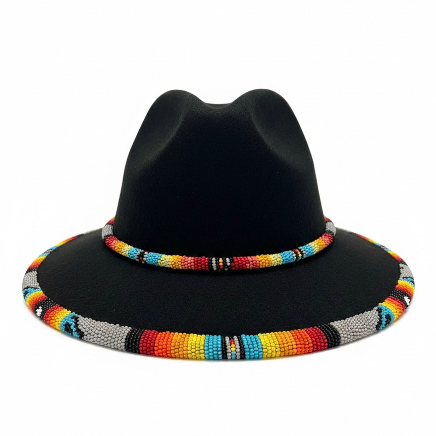 Size-60 Handmade Beaded Hat