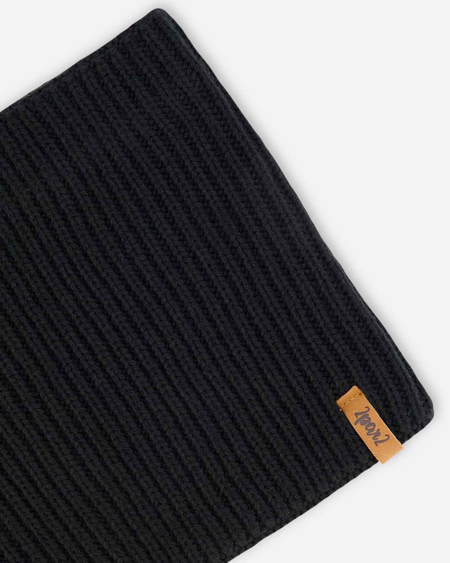 Mid-Season Knit Neck Warmer Black