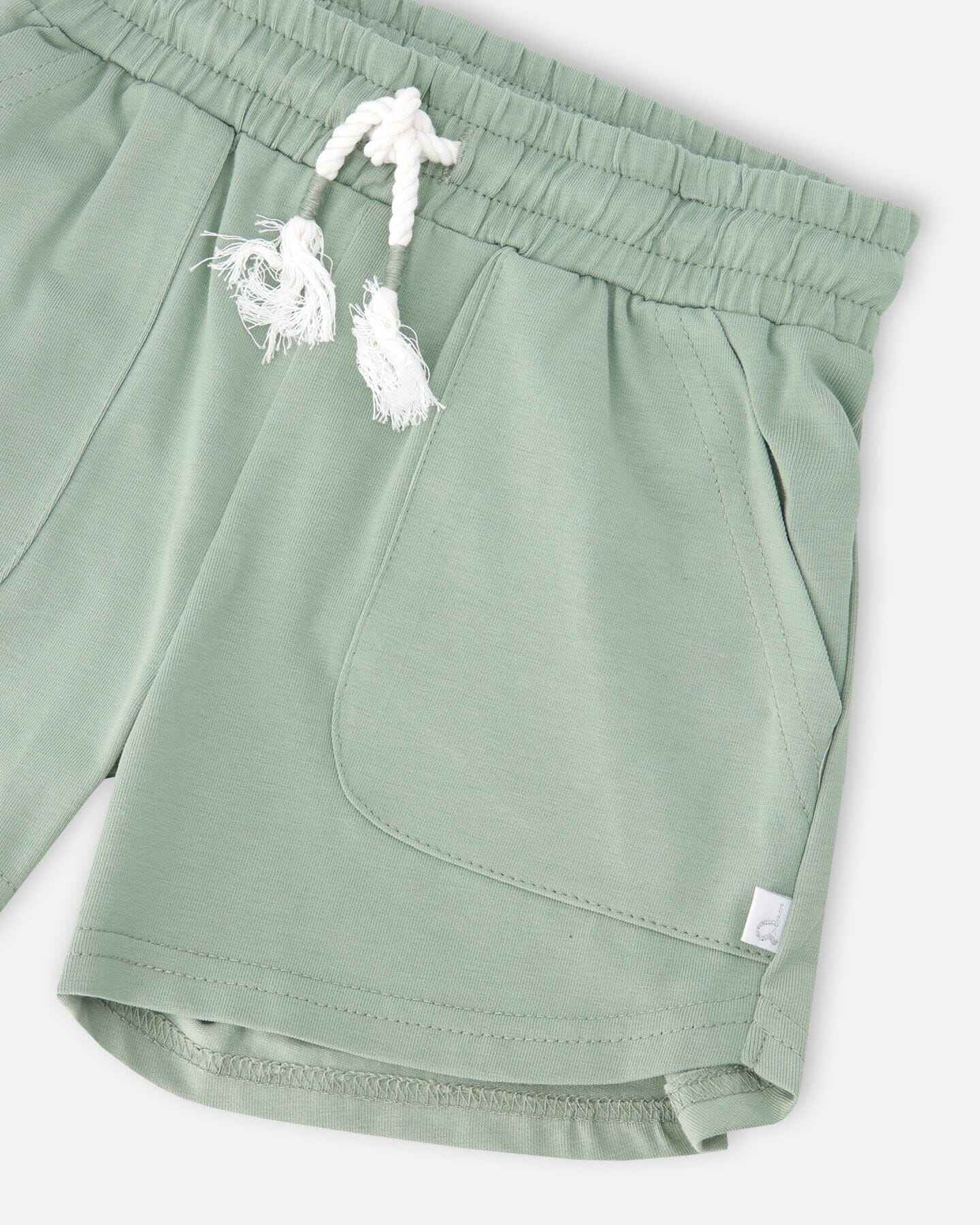Organic Cotton Jersey Shorts Sage Green