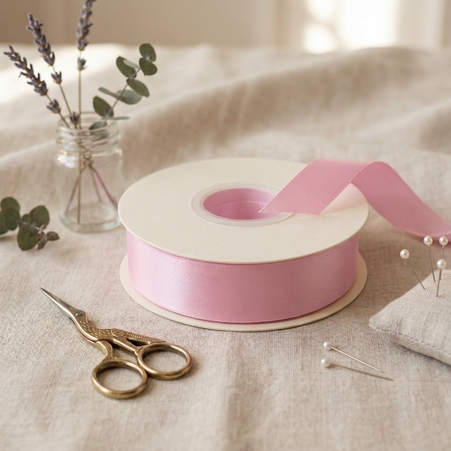 30 Meter Double Face Light Pink #148 Ribbon Roll