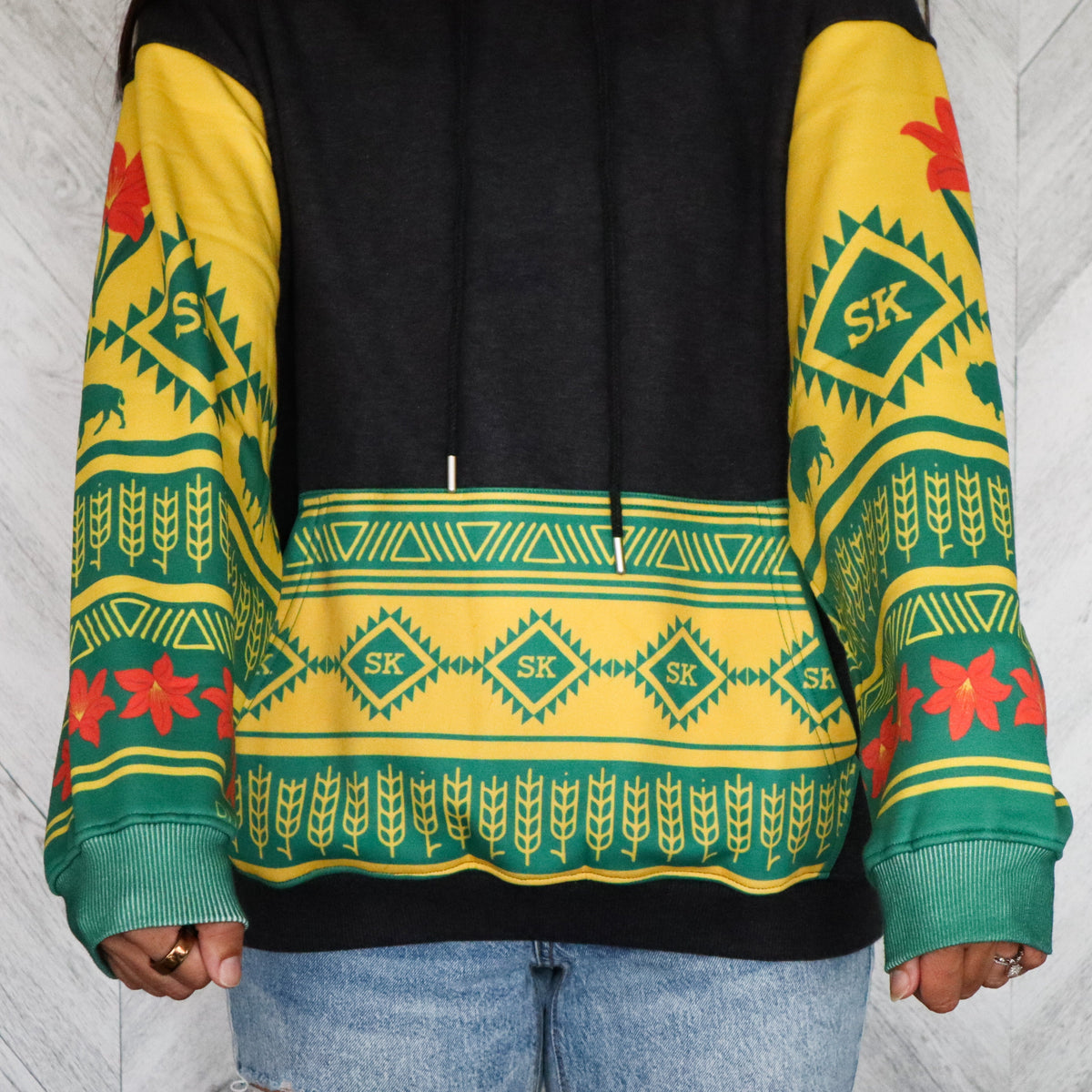 Prairie Mosaic Bunnyhug | Saskatchewan Hoodie | Prairie Apparel