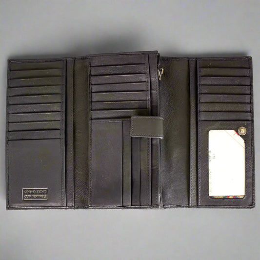 JBG International Women's Trifold RFID Leather Wallet