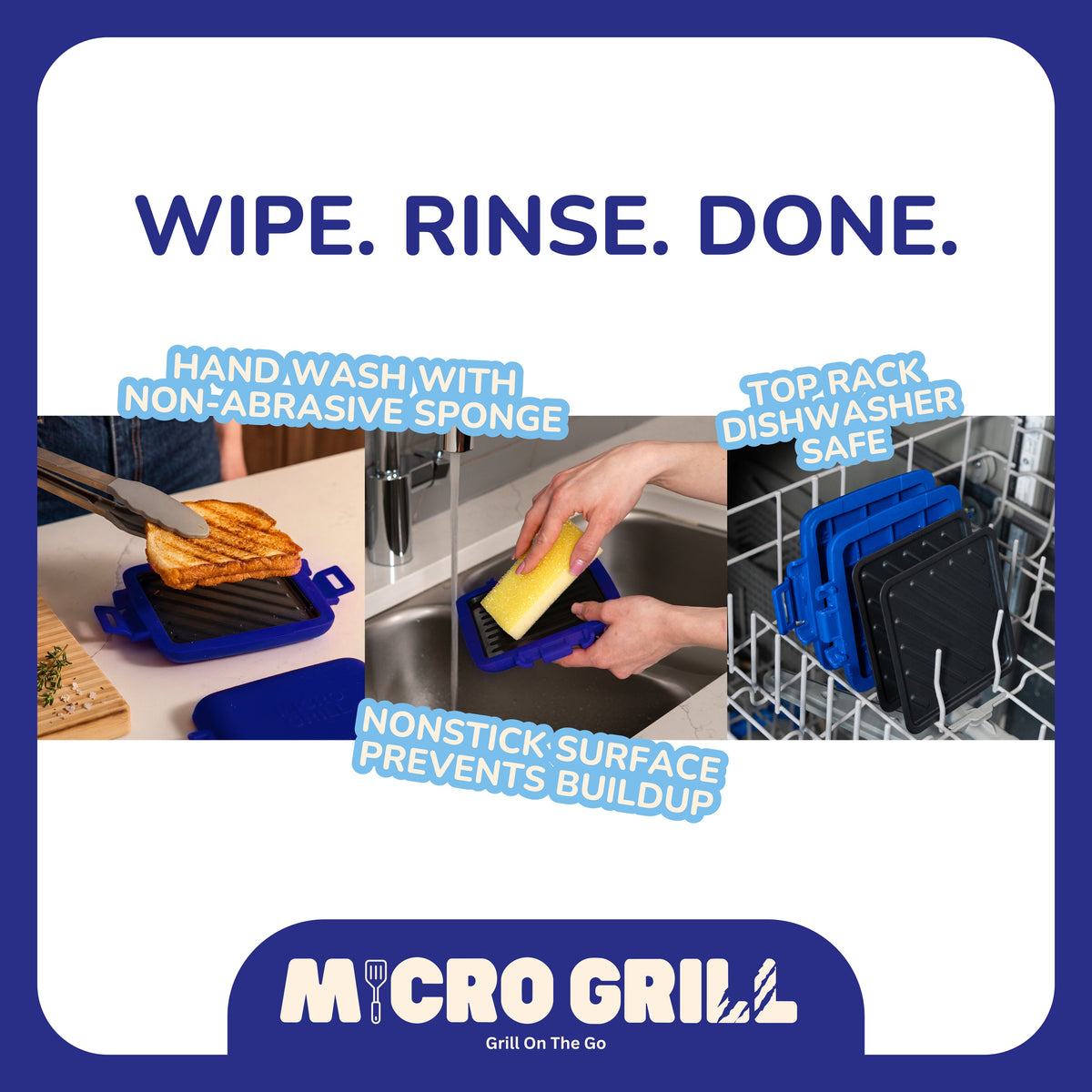 Micro Grill Classic™ Toastie Maker, Mikrowellen-Grill, Sandwich-Toaster, 3-Minuten-Grilled-Cheese, knusprig, Panini-Presse, spülmaschinenfest, Büro, Zuhause, Reisen & Studentenwohnheime