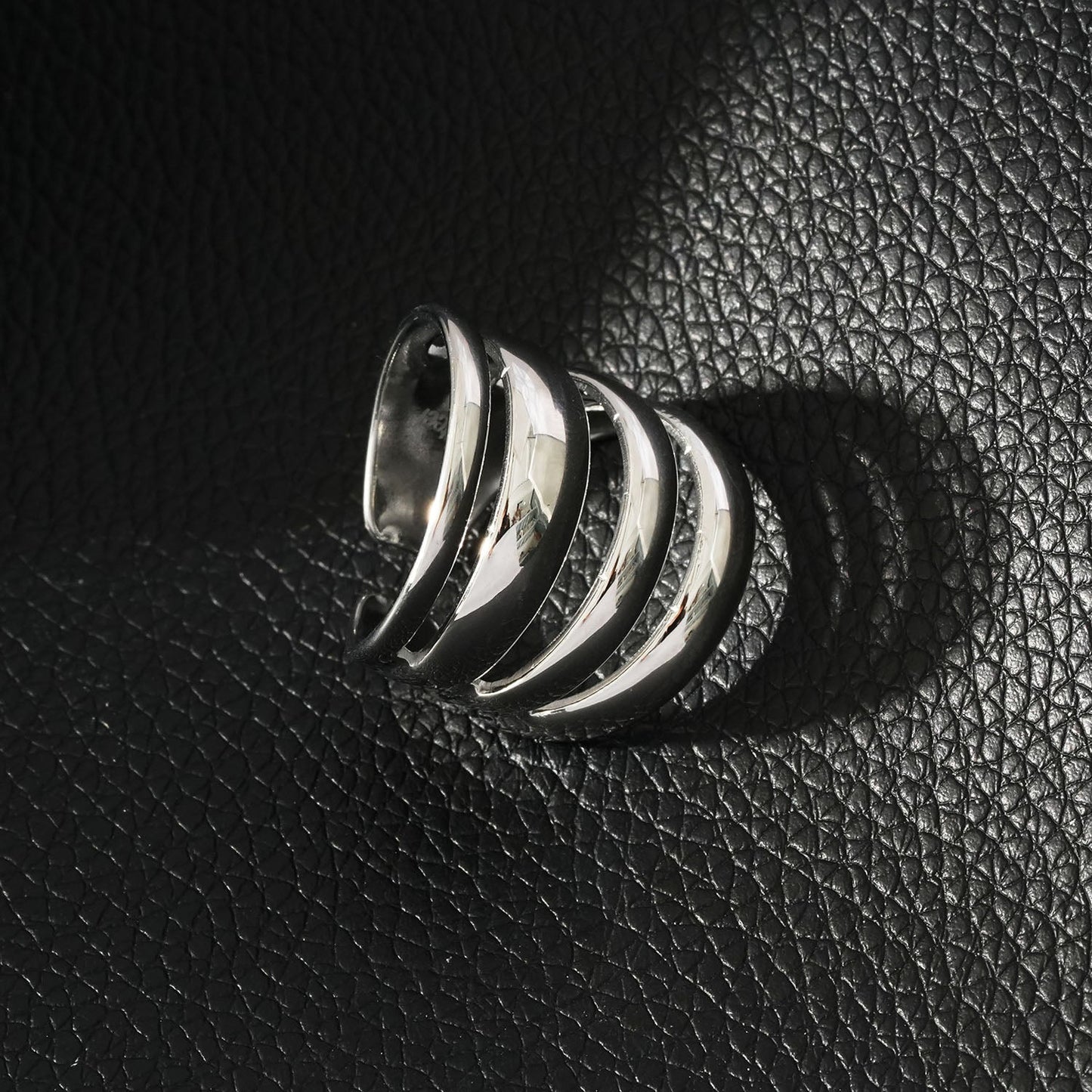 MAKET Silver(White Gold): Multi Stacked Four Rings in One