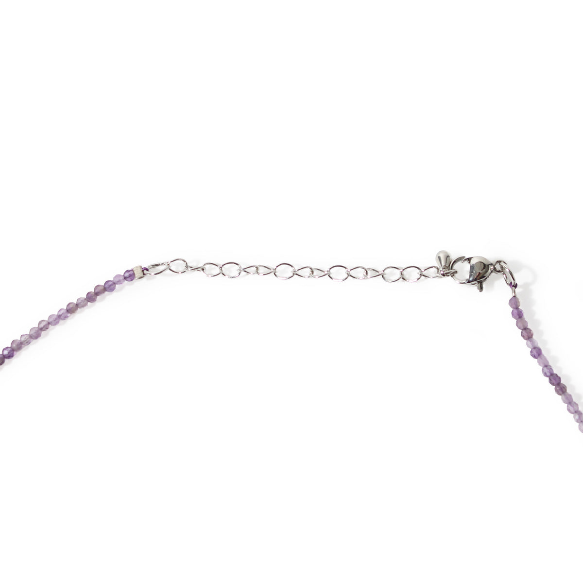 Amethyst Bead Necklace - 2-3mm