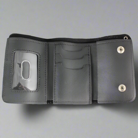 Open Road Men's Chrome Plated Chain Leather Wallet