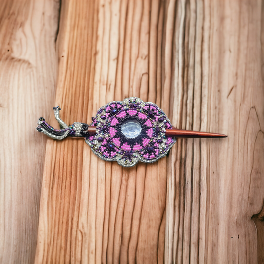 Native American Style Barrette Purple accent