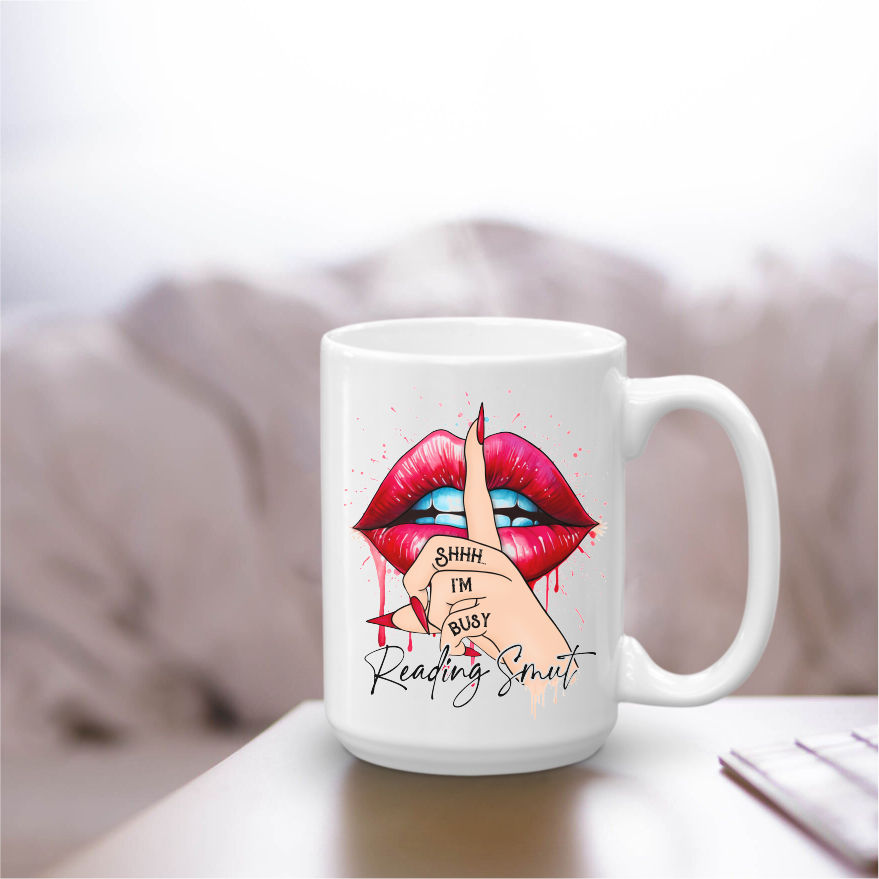 Shh I'm Busy Reading Smut Ceramic Mug | Bookish