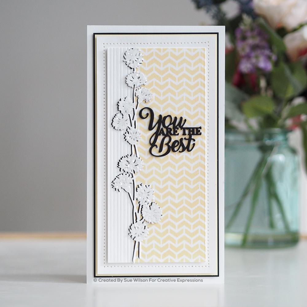 Sue Wilson Chevron Slimline Stencil