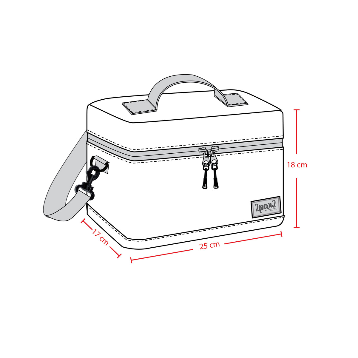 Lunch Box Blue Checkered Print