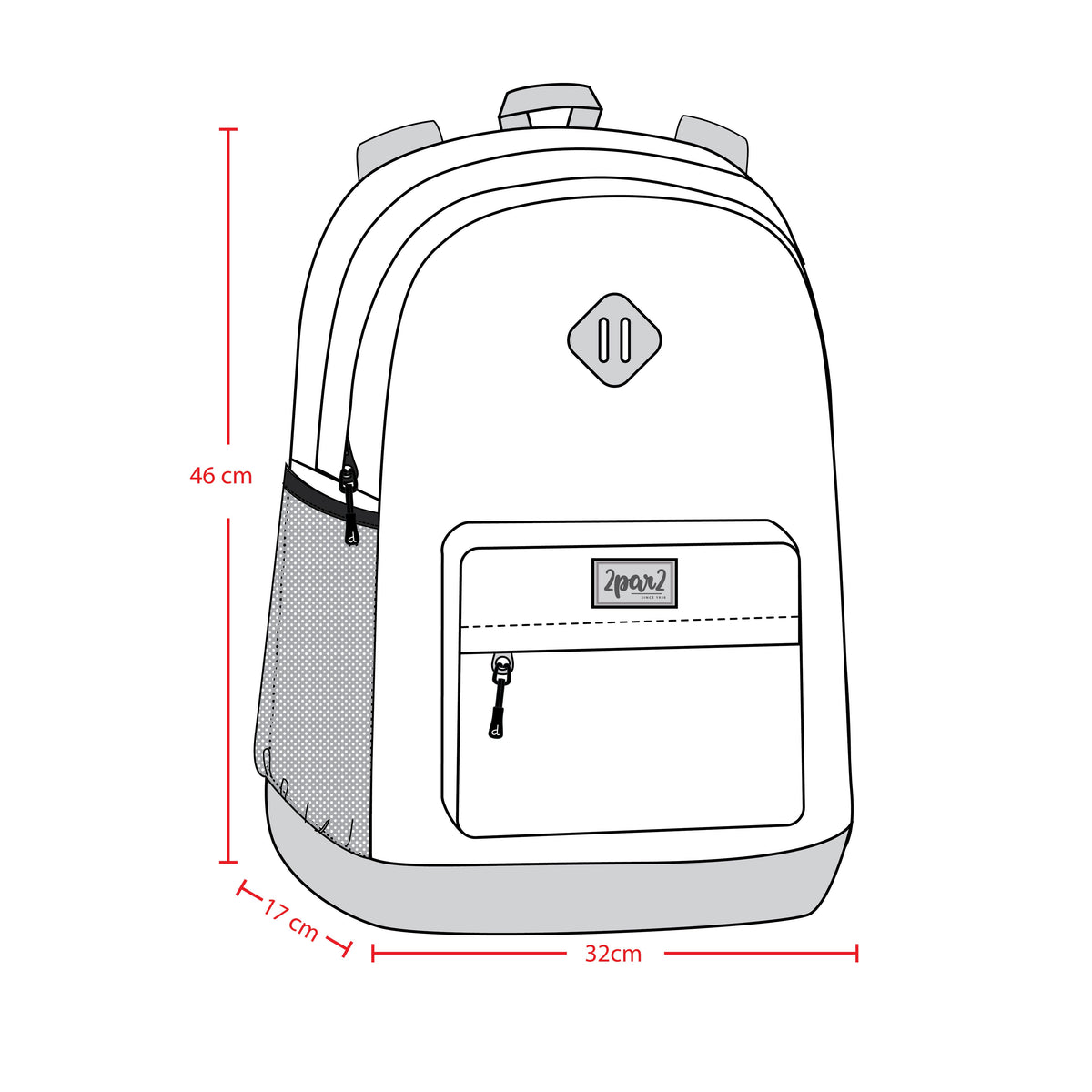 Kids Backpack Blue And Mauve Gradient